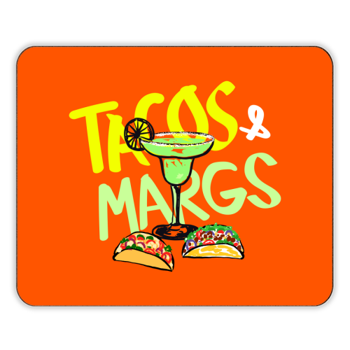 Tacos & Margs Retro Illustration - designer placemat by EZbie