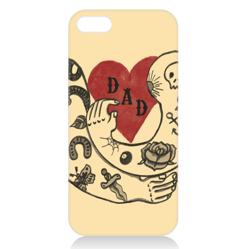 Tattoo Dad, Father's day - unique phone case by The Queer Store