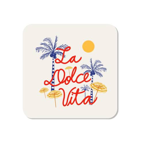 Dolce Vita Tropical Beach Palm Tree Aesthetic - Magnet by EZbie
