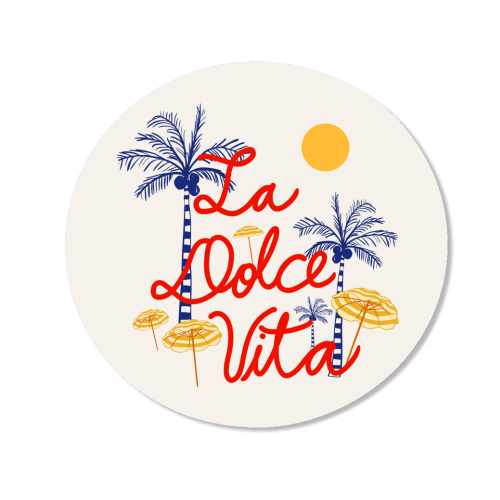 Dolce Vita Tropical Beach Palm Tree Aesthetic - Magnet by EZbie