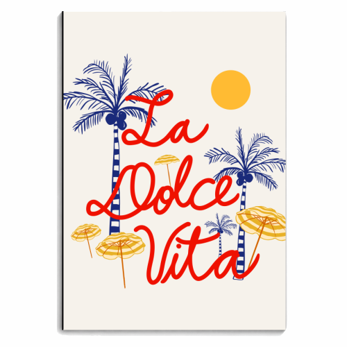 Dolce Vita Tropical Beach Palm Tree Aesthetic - personalised A4, A5, A6 notebook by EZbie