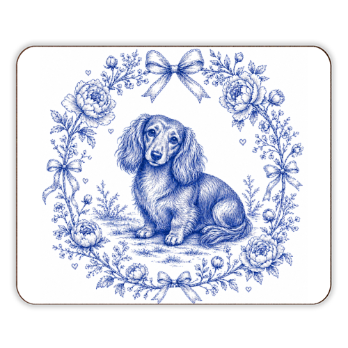 Long Haired Dachshund - designer placemat by Lilly Rose