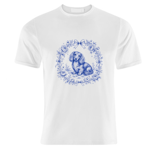 Long Haired Dachshund - unique t shirt by Lilly Rose