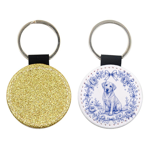 Labrador Toile - keyring by Lilly Rose