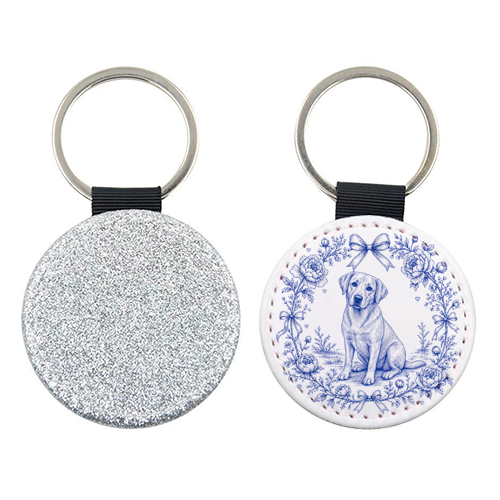 Labrador Toile - keyring by Lilly Rose