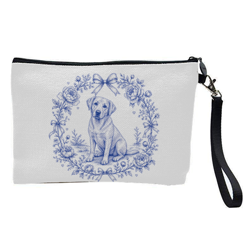 Labrador Toile - pretty makeup bag by Lilly Rose