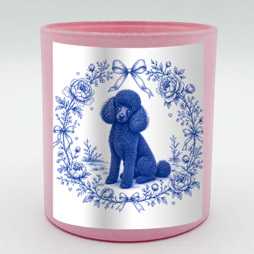 Black Poodle Toile - scented candle by Lilly Rose