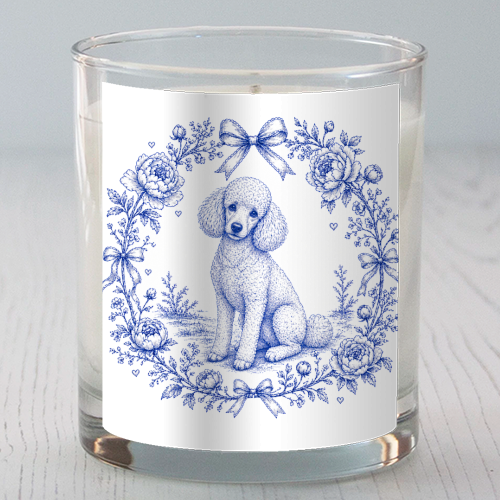 Poodle Toile - scented candle by Lilly Rose