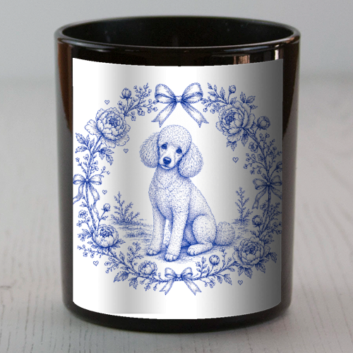 Poodle Toile - scented candle by Lilly Rose