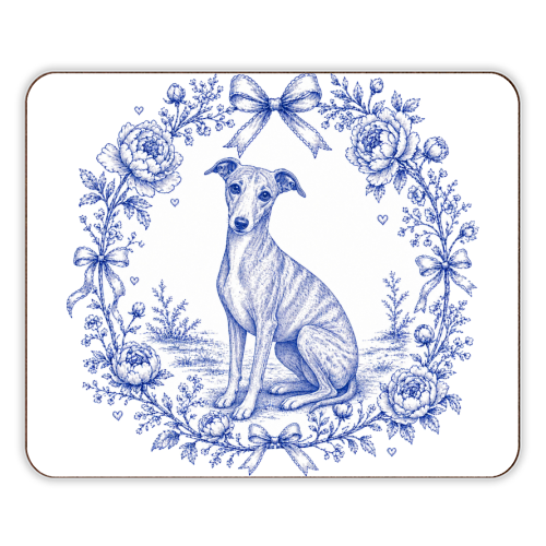 Whippet Toile - designer placemat by Lilly Rose
