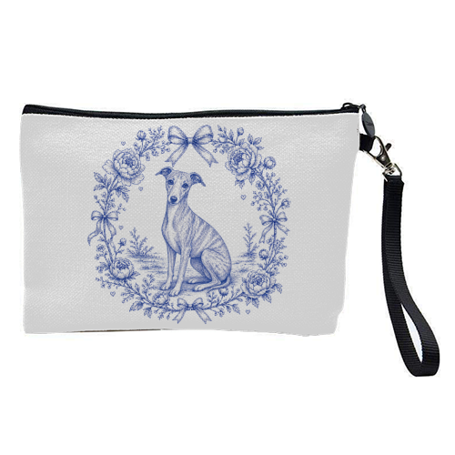 Whippet Toile - pretty makeup bag by Lilly Rose