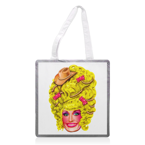 COUNTRY QUEEN - printed canvas tote bag by Jock Mooney