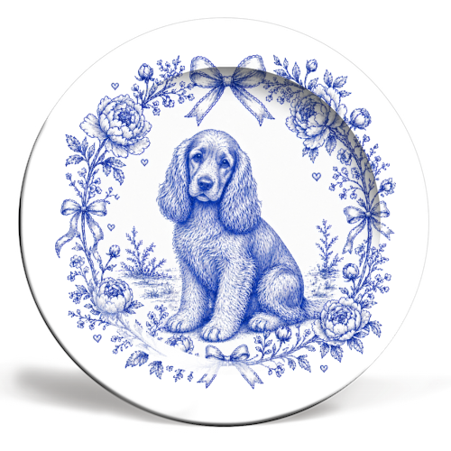 Cocker Spaniel - ceramic dinner plate by Lilly Rose