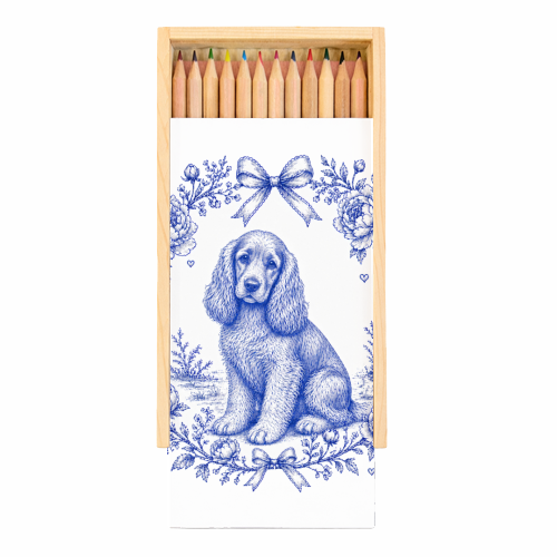 Cocker Spaniel - Coloured Pencils with Box by Lilly Rose