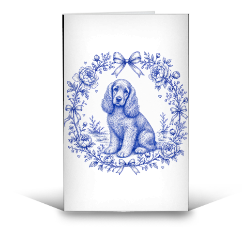 Cocker Spaniel - funny greeting card by Lilly Rose