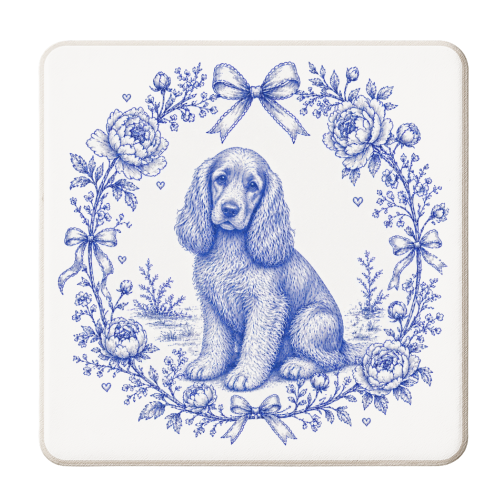 Cocker Spaniel - personalised beer coaster by Lilly Rose