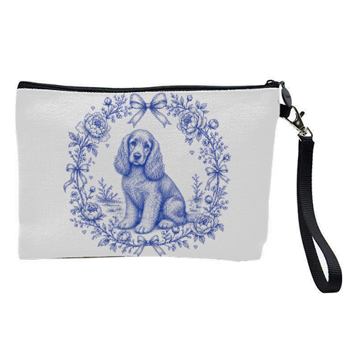 Cocker Spaniel - pretty makeup bag by Lilly Rose
