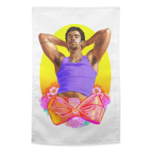 NAUGHTY PET - funny tea towel by Jock Mooney