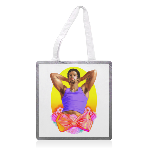 NAUGHTY PET - printed canvas tote bag by Jock Mooney