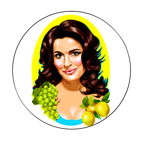 QUEEN OF THE TENT - Circle Sticker by Jock Mooney