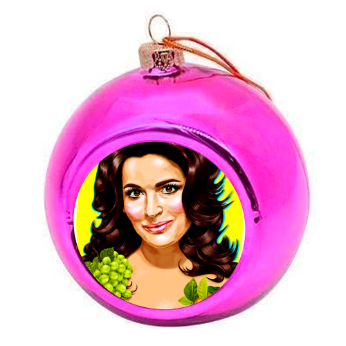 QUEEN OF THE TENT - colourful christmas bauble by Jock Mooney
