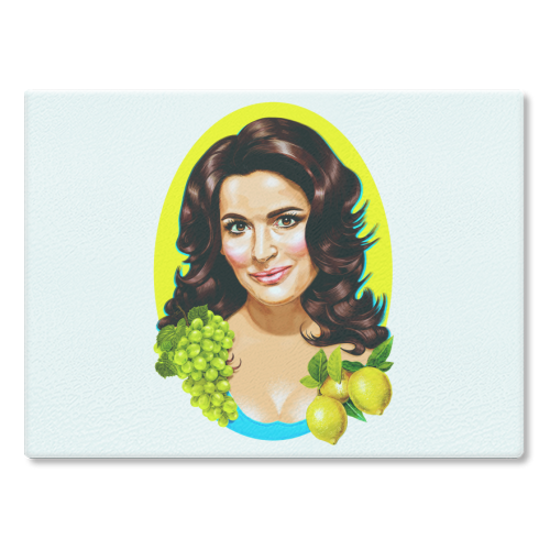 QUEEN OF THE TENT - glass chopping board by Jock Mooney