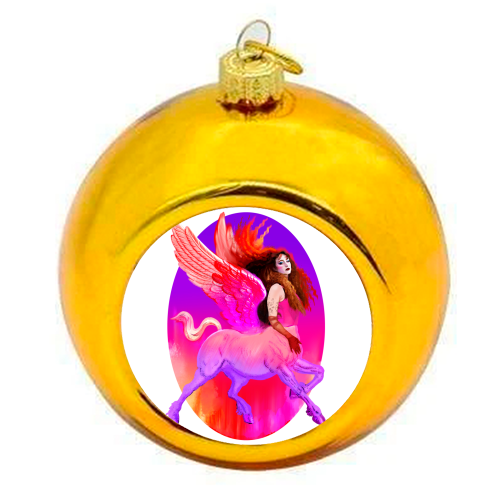 CENTAUR ROAN - colourful christmas bauble by Jock Mooney