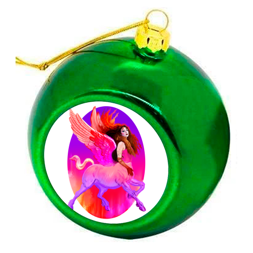 CENTAUR ROAN - colourful christmas bauble by Jock Mooney