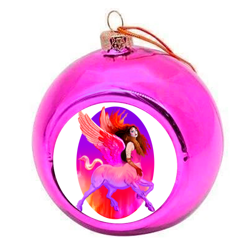 CENTAUR ROAN - colourful christmas bauble by Jock Mooney