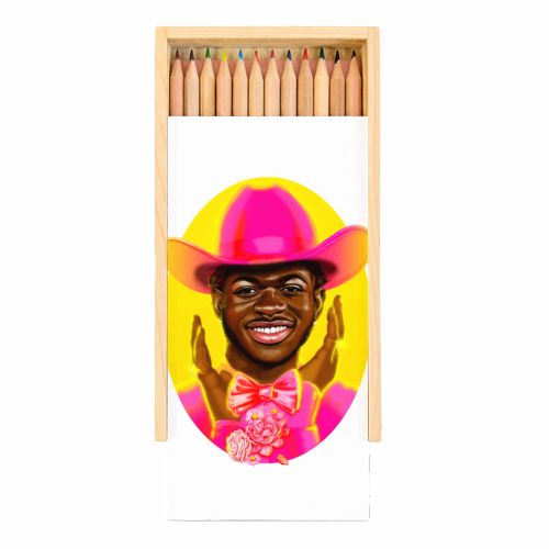 PINK COWBOY - Coloured Pencils with Box by Jock Mooney
