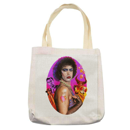 HORROR ROCKS OFF - printed canvas tote bag by Jock Mooney