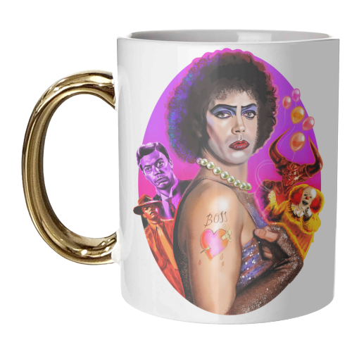HORROR ROCKS OFF - unique mug by Jock Mooney