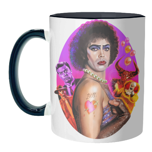 HORROR ROCKS OFF - unique mug by Jock Mooney