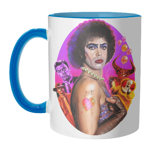 HORROR ROCKS OFF - unique mug by Jock Mooney