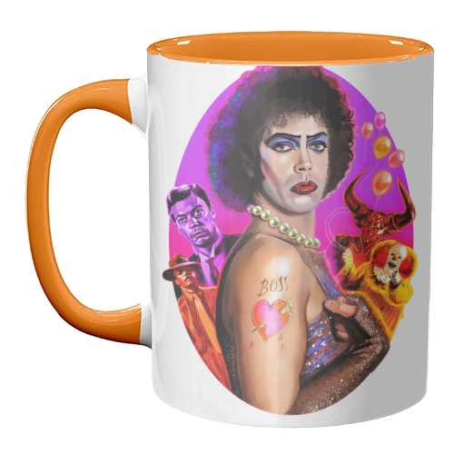 HORROR ROCKS OFF - unique mug by Jock Mooney