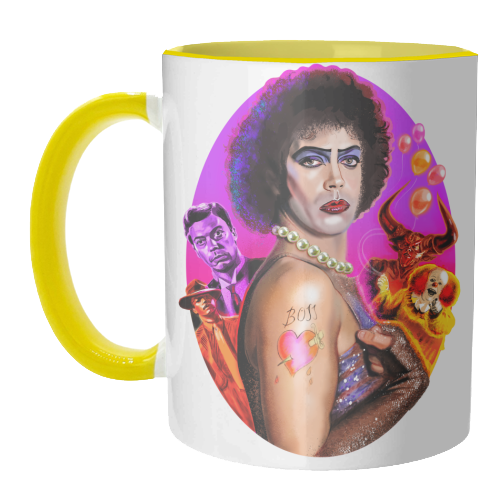 HORROR ROCKS OFF - unique mug by Jock Mooney