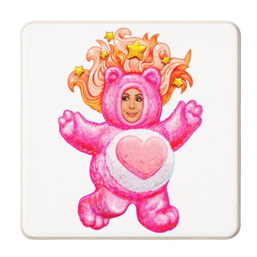 CHER BEAR - personalised beer coaster by Jock Mooney