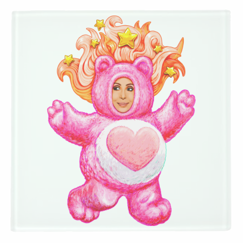 CHER BEAR - personalised beer coaster by Jock Mooney