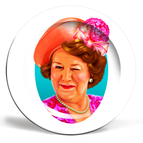 THE LADY OF THE HOUSE - ceramic dinner plate by Jock Mooney