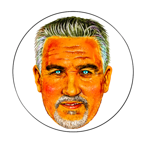 HOLLYWOOD - Circle Sticker by Jock Mooney