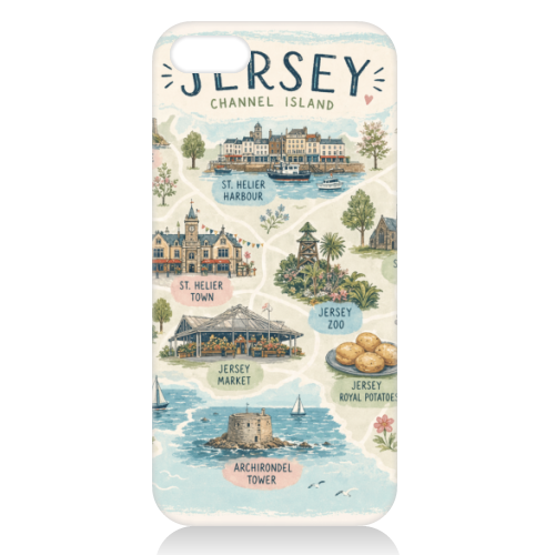 Jersey Island Map! - unique phone case by The Yellow Box