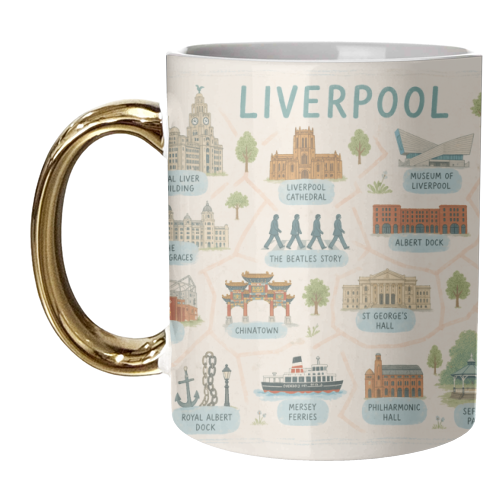 Liverpool Map! - unique mug by The Yellow Box