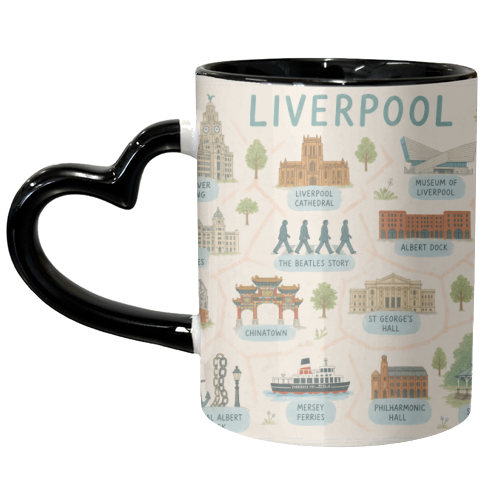 Liverpool Map! - unique mug by The Yellow Box