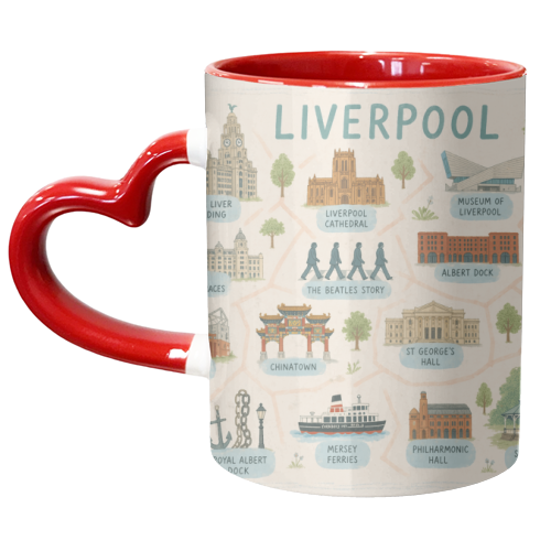 Liverpool Map! - unique mug by The Yellow Box