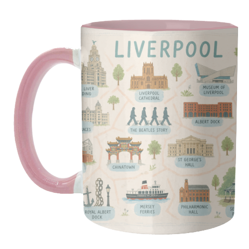 Liverpool Map! - unique mug by The Yellow Box