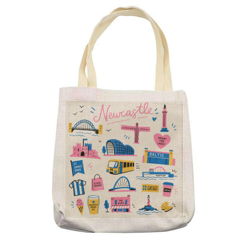 Howay Newcastle! - printed canvas tote bag by The Yellow Box