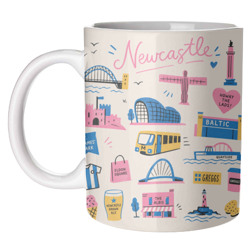 Howay Newcastle! - unique mug by The Yellow Box