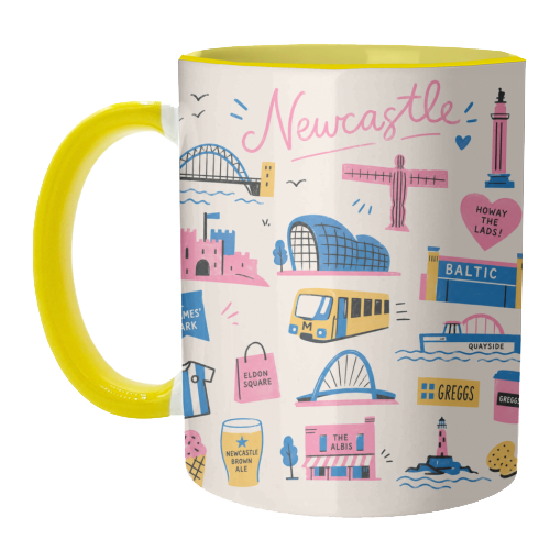 Howay Newcastle! - unique mug by The Yellow Box