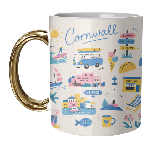 Cornwall Coast! - unique mug by The Yellow Box