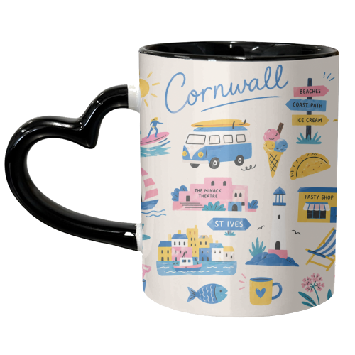 Cornwall Coast! - unique mug by The Yellow Box